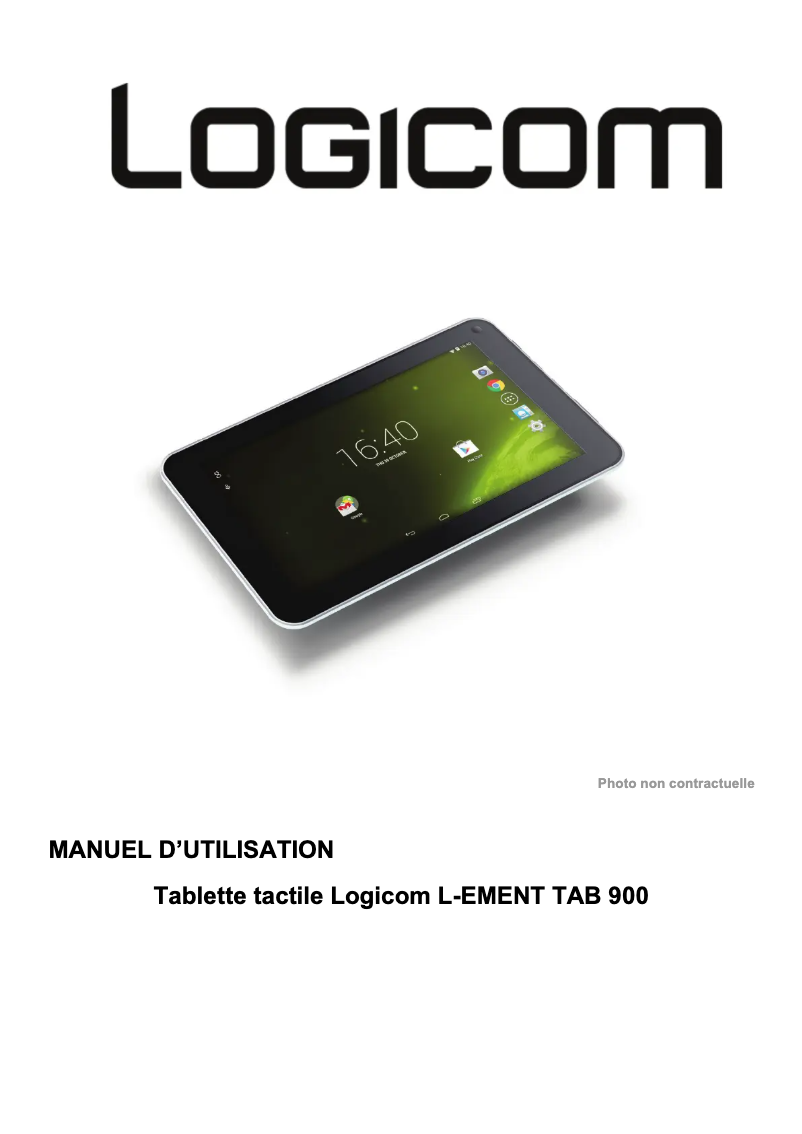 First page image of the manual for L-Ement Tab 900