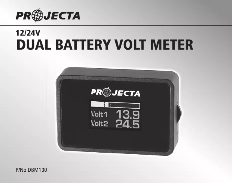 Page 1 of the manual User Manual Projecta DBM100