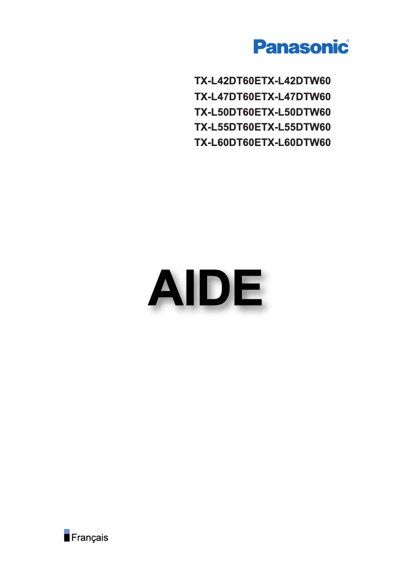 First page image of the manual for TX-L50DDTW60