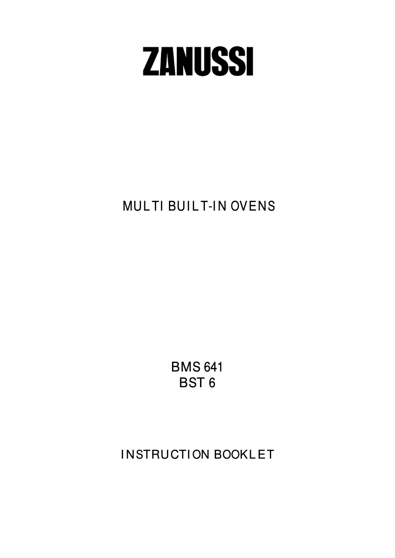 First page image of the manual for BST 6