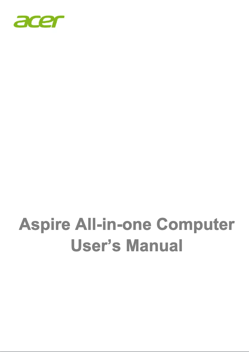 First page image of the manual for Aspire S24-880