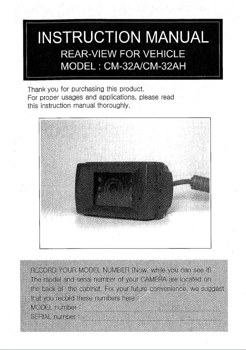 Page 1 of the manual User Manual Camos CM-32 AH
