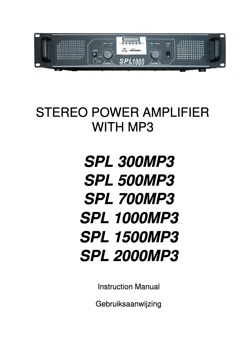 Page 1 of the manual User Manual Skytec SPL-2000