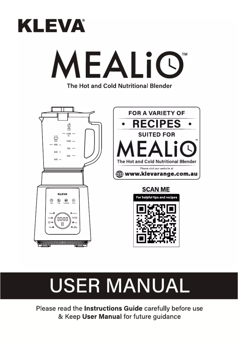 Page 1 of the manual User Manual Kleva Mealio