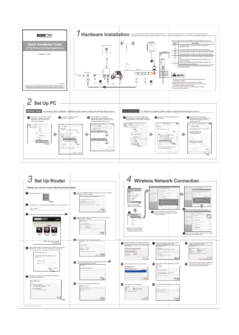 First page image of the manual for A1004