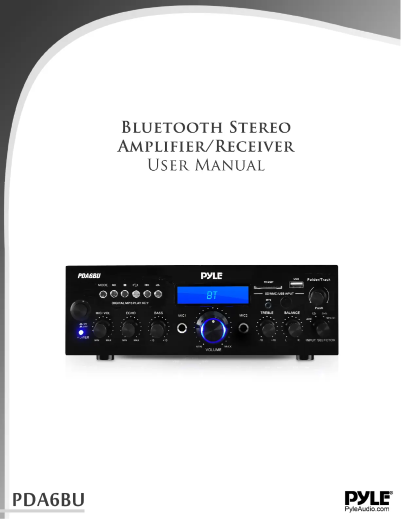 First page image of the manual for PDA612BU