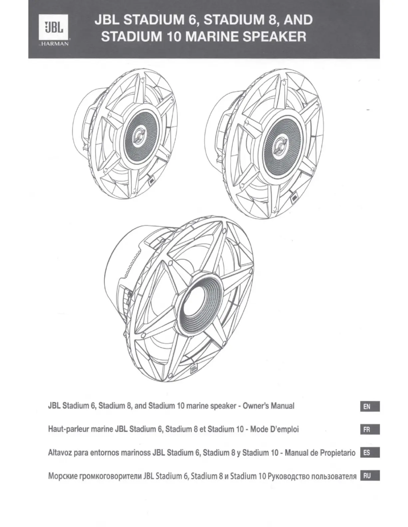 Page 1 of the manual User Manual JBL Stadium Marine 82M