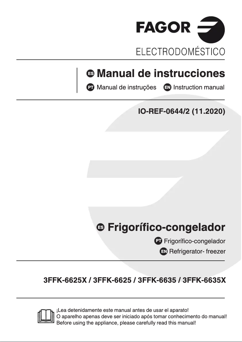 Page 1 of the manual User Manual Fagor 3FFK-6635X