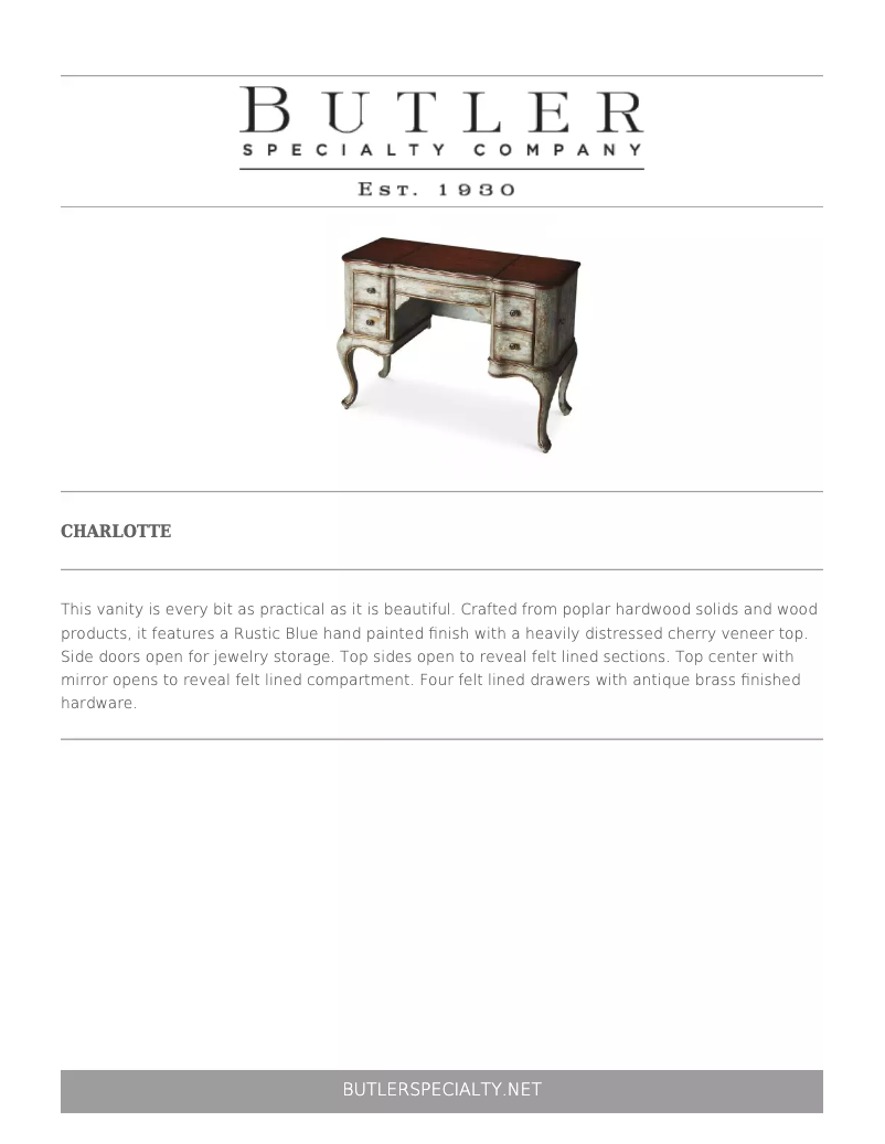 First page image of the manual for Charlotte