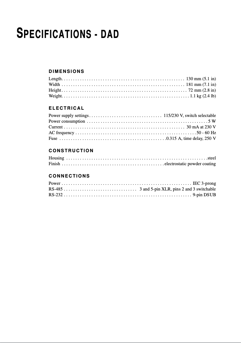 First page image of the manual for DMX Address Device