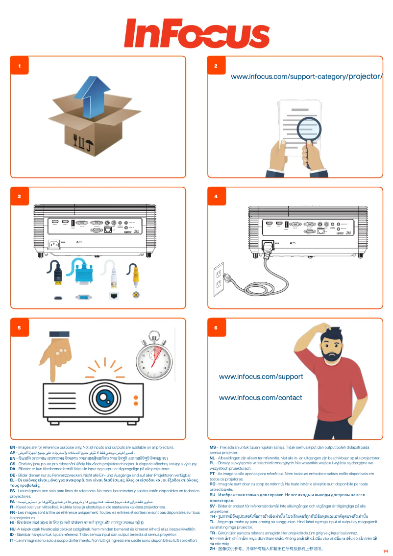 First page image of the manual for LightPro IN1014