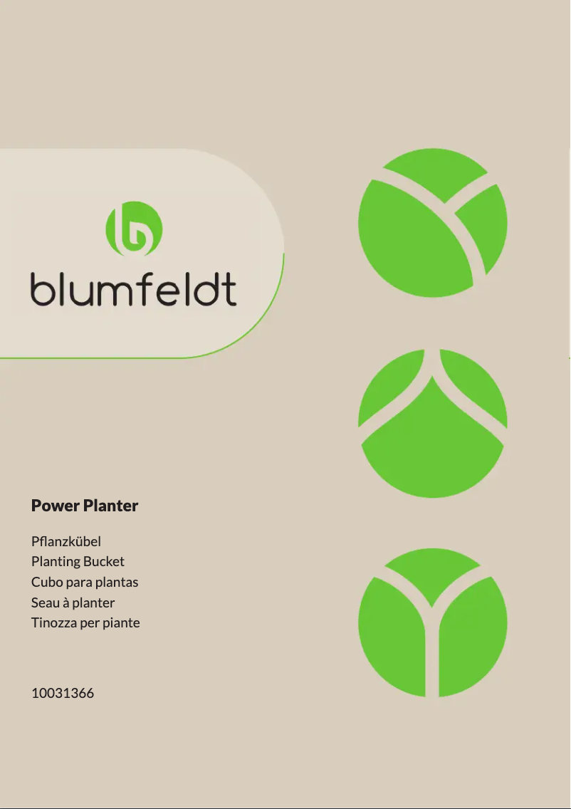 First page image of the manual for Power Planter