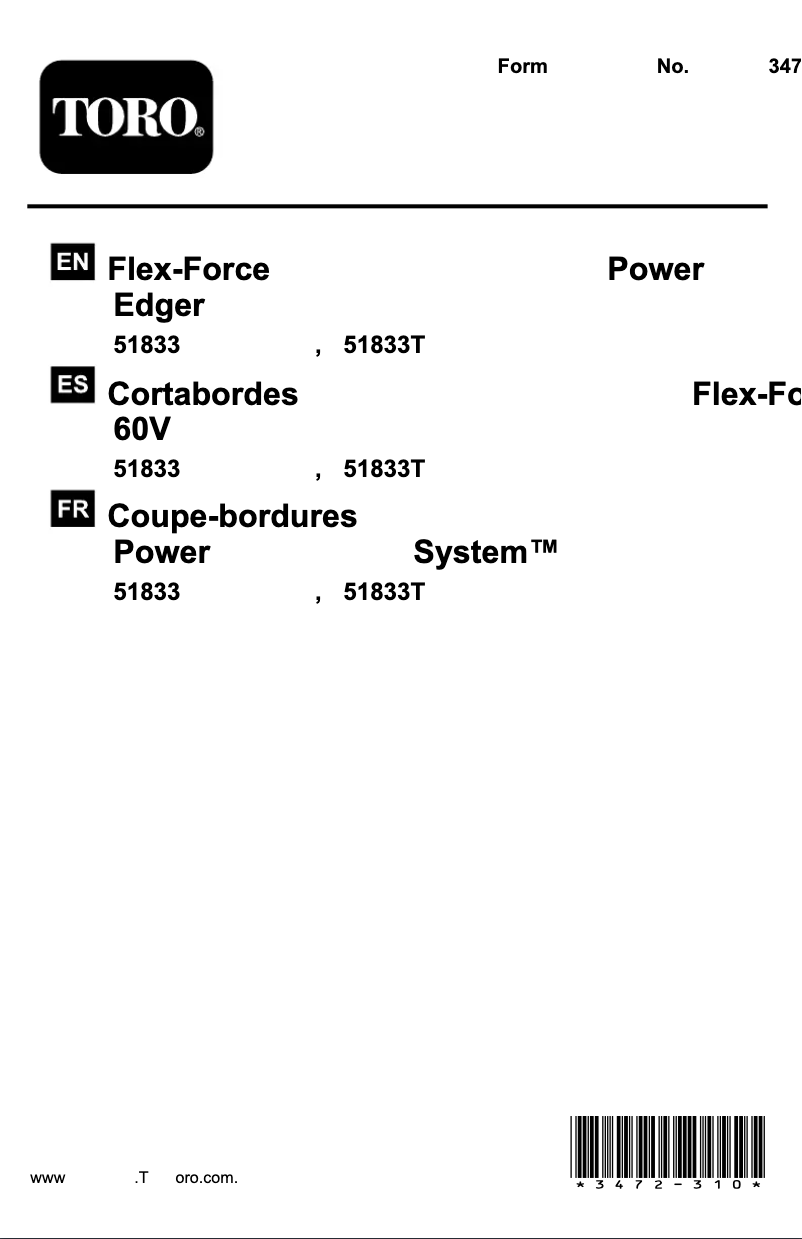 First page image of the manual for Flex-Force 51833T
