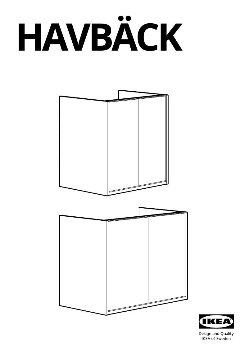 Page 1 of the manual User Manual Ikea HAVBÄCK 905.352.53