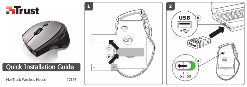 Page 1 of the manual User Manual Trust MaxTrack Wireless 17176