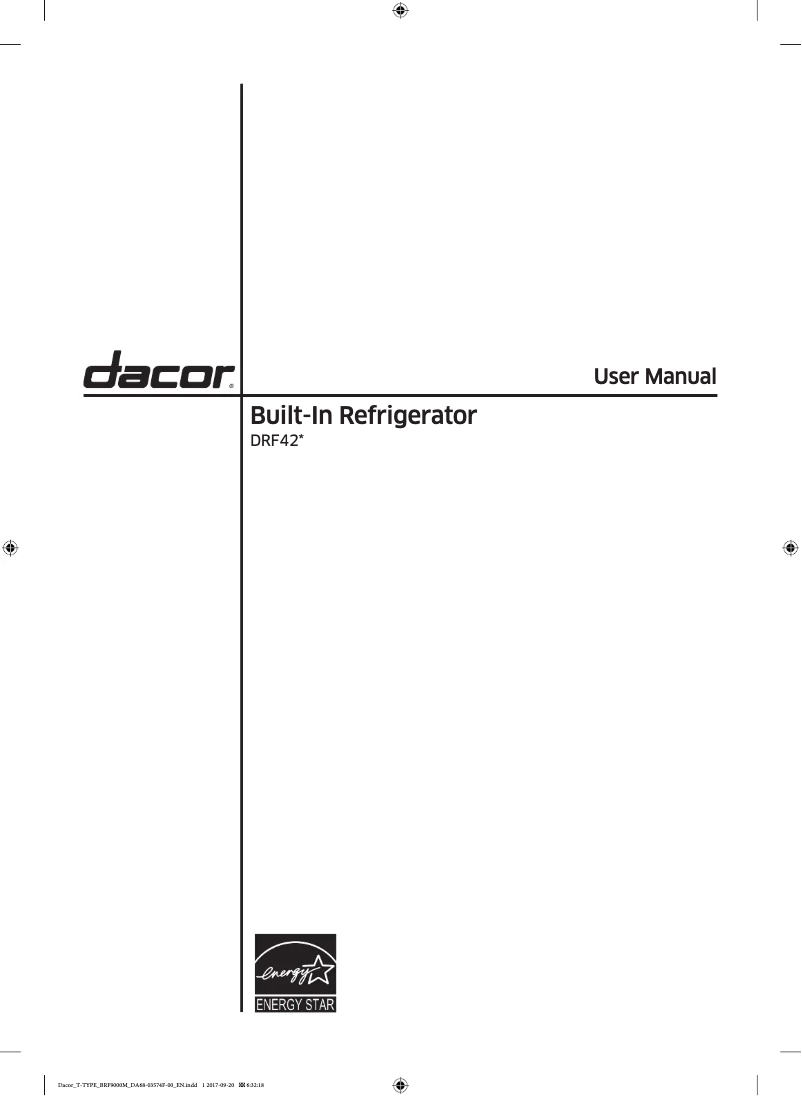 First page image of the manual for RAT42AMAASR