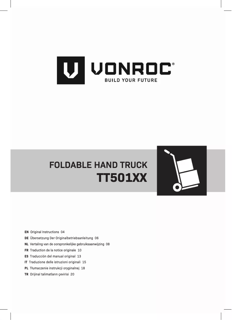 Page 1 of the manual User Manual Vonroc TT501XX