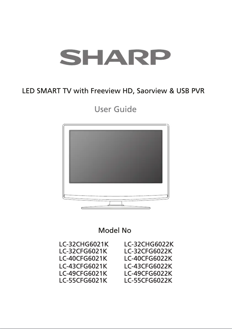 Page 1 of the manual User Manual Sharp LC-49CFG6021K