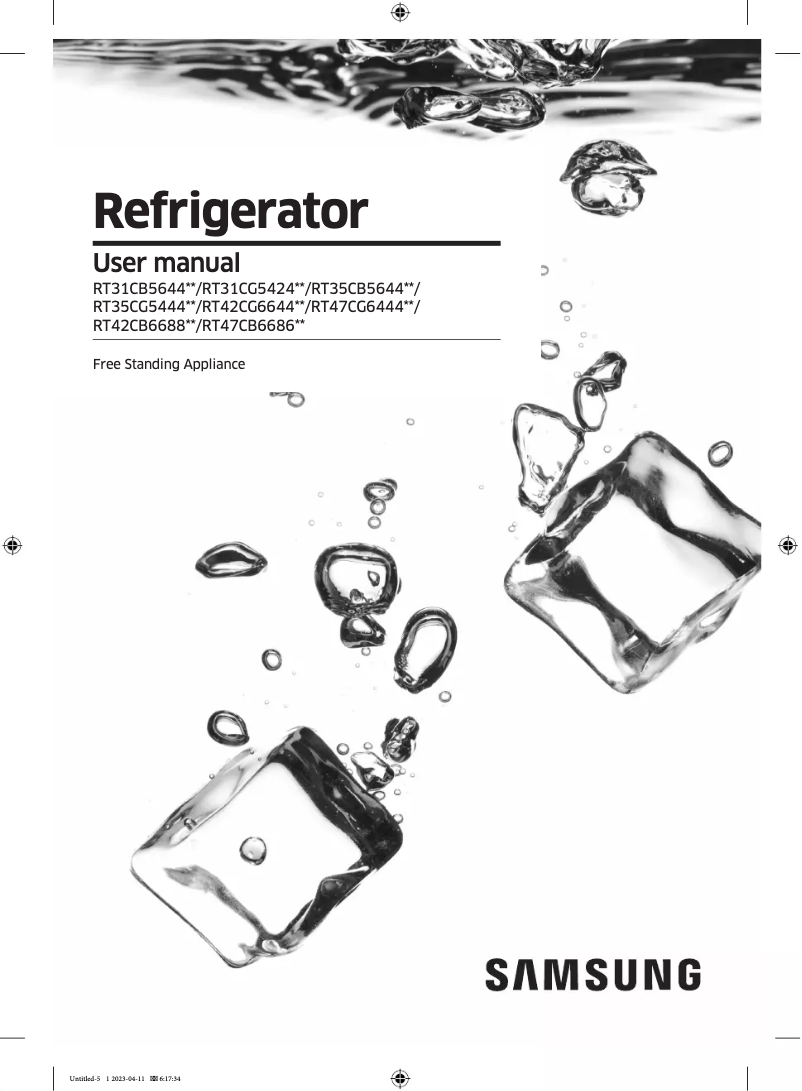 Page 1 of the manual User Manual Samsung RT42CB668822