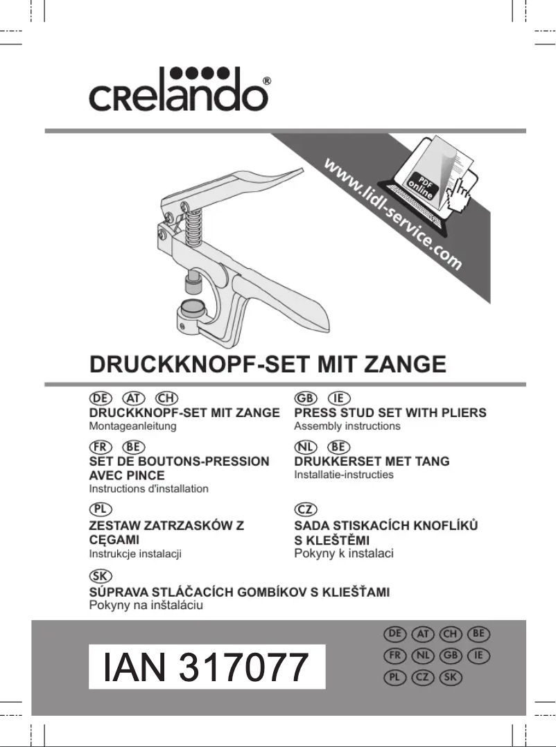 Page 1 of the manual User Manual Crelando IAN 317077