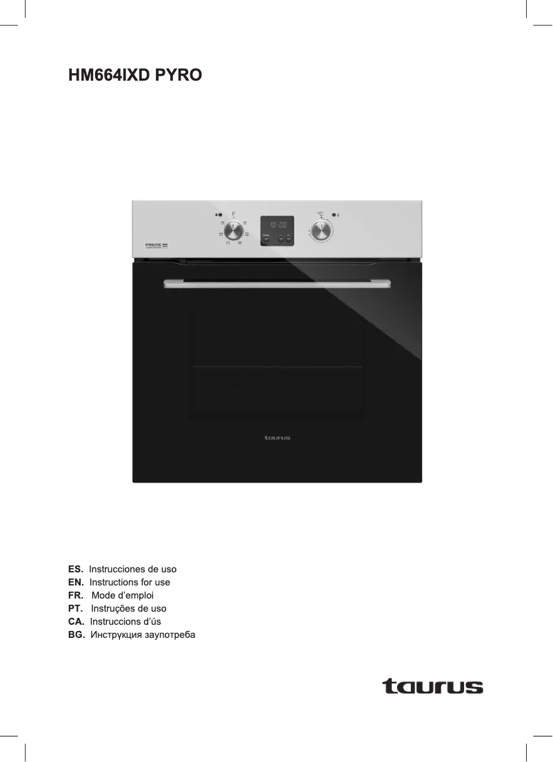 Page 1 of the manual User Manual Taurus HM664IXD PYRO