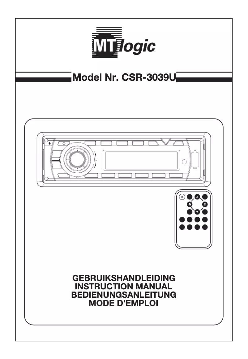 Page 1 of the manual User Manual MT Logic CSR-3039U