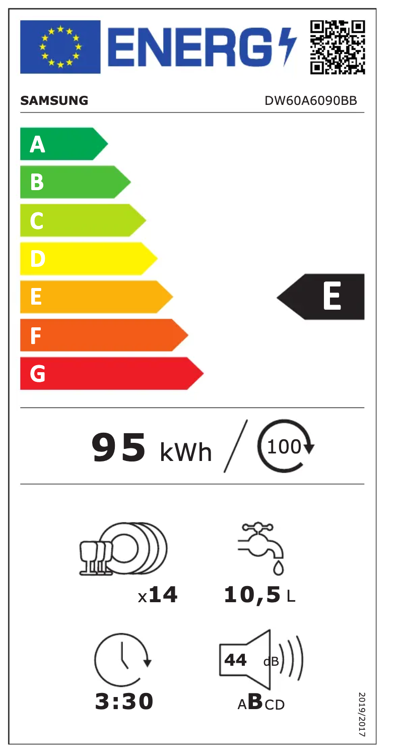 First page image of the manual for DW60A6090BB
