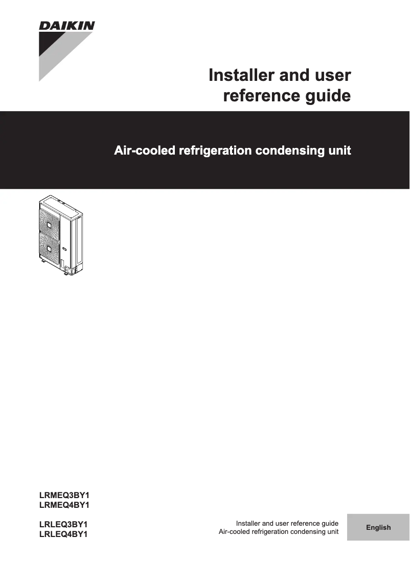 Page 1 of the manual Installation Guide Daikin LRLEQ4BY1