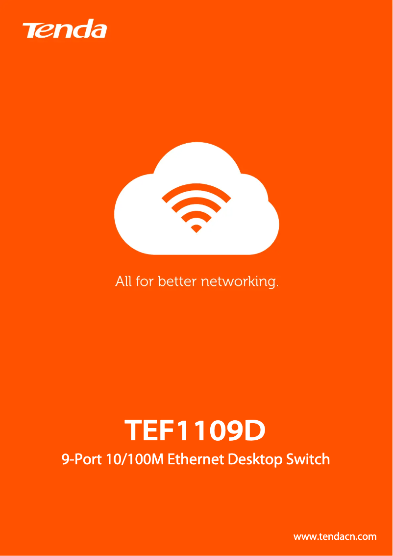 First page image of the manual for TEF1109D