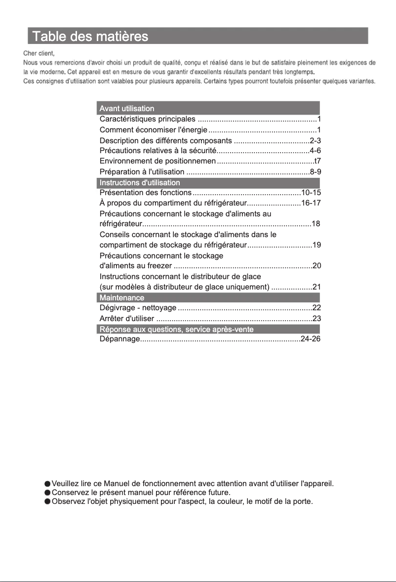 First page image of the manual for CFE633CNE