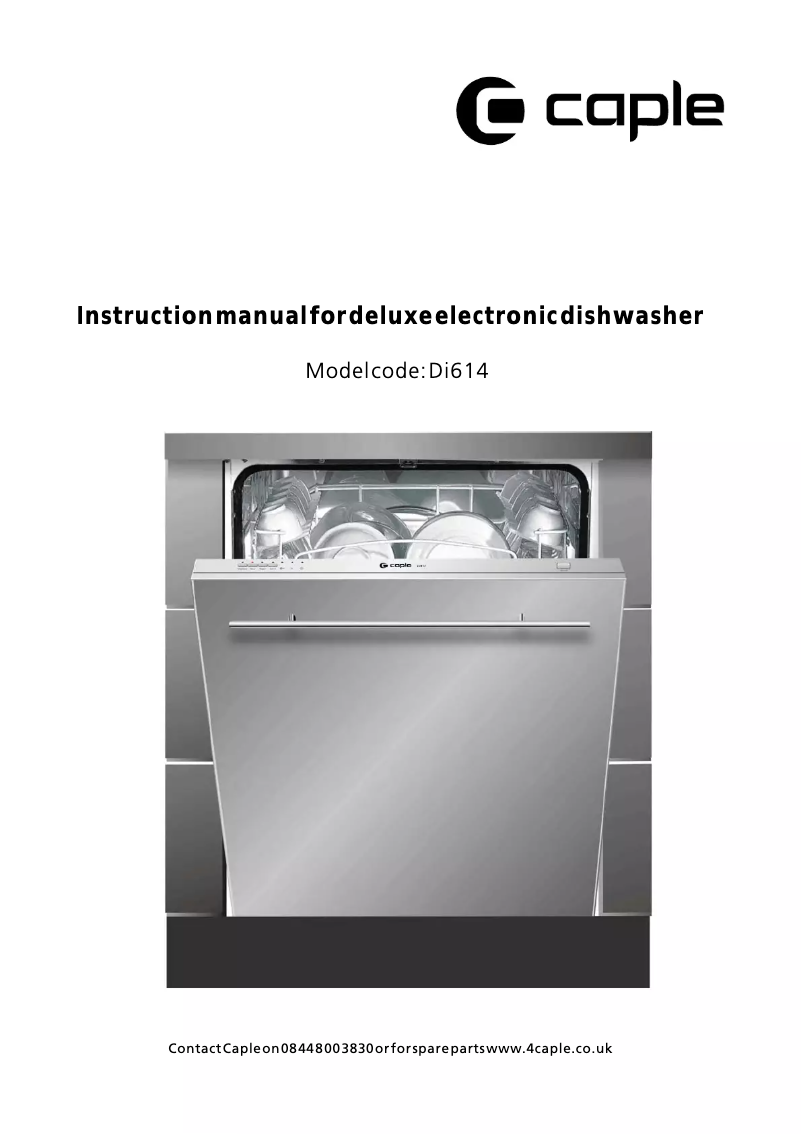 Page 1 of the manual User Manual Caple Di614