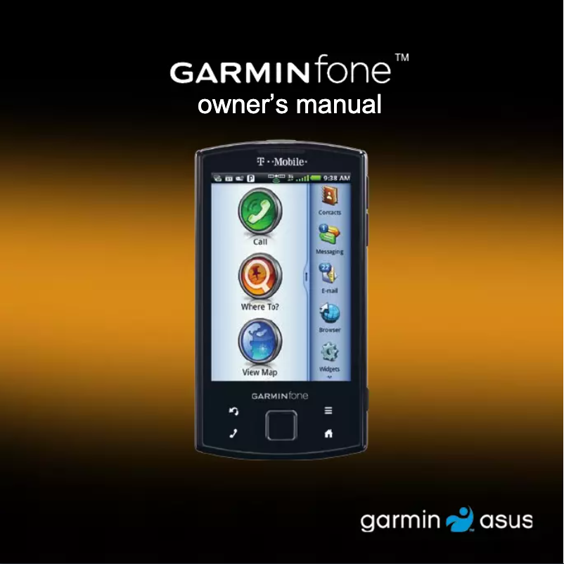 Page 1 of the manual User Manual Garmin Fone