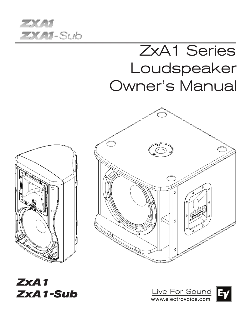 First page image of the manual for ZXA1-90B