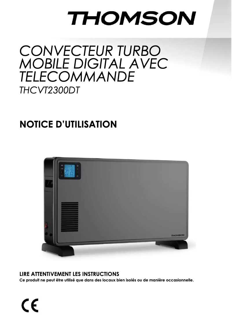 First page image of the manual for THCVT2300DT