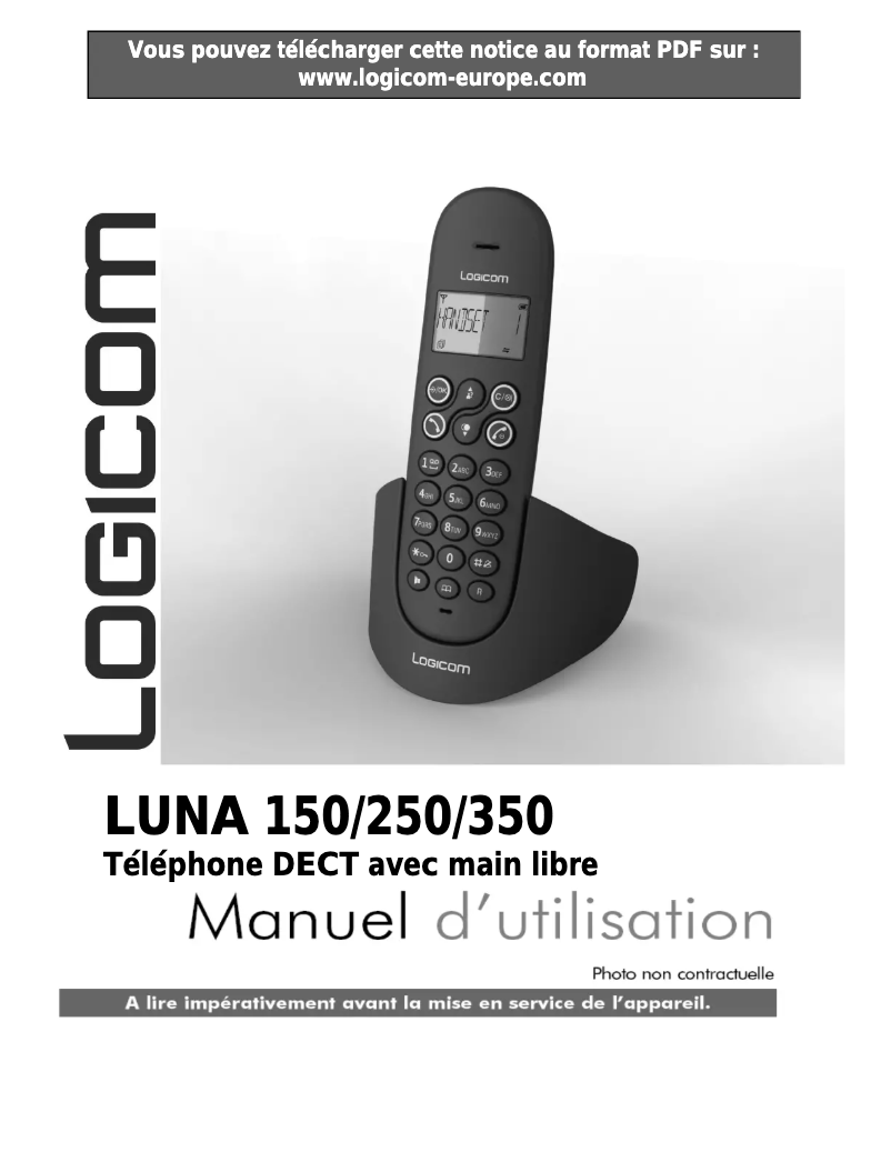 First page image of the manual for Luna 150
