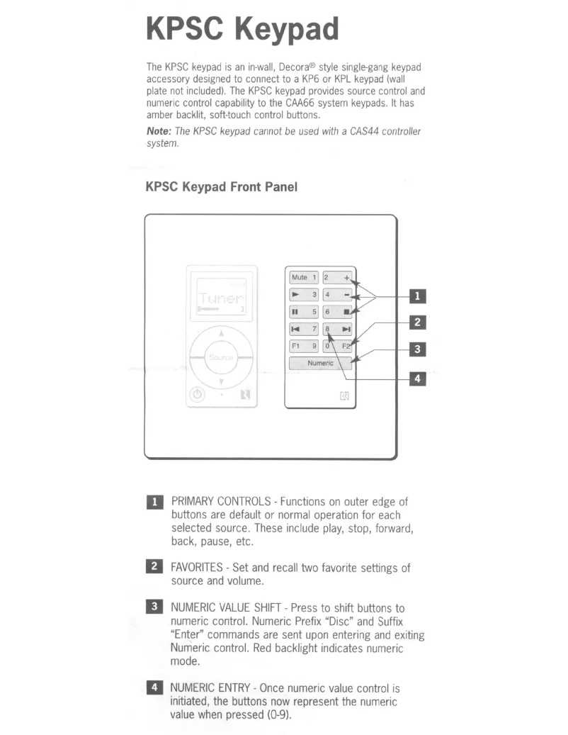 First page image of the manual for KPSC