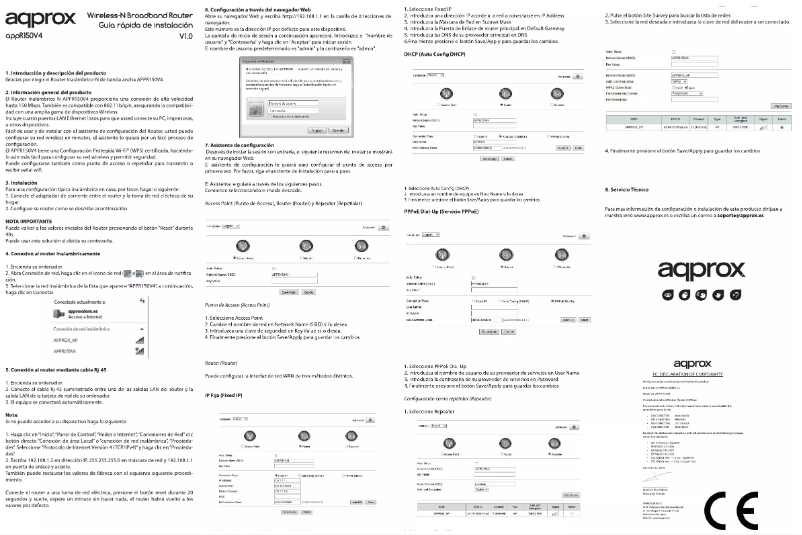 First page image of the manual for APPR150V4