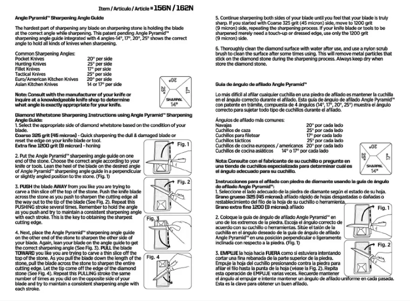 First page image of the manual for Dual-Grit Diamond