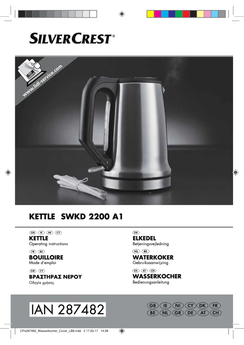 Page 1 of the manual User Manual SilverCrest SWKD 2200 A1