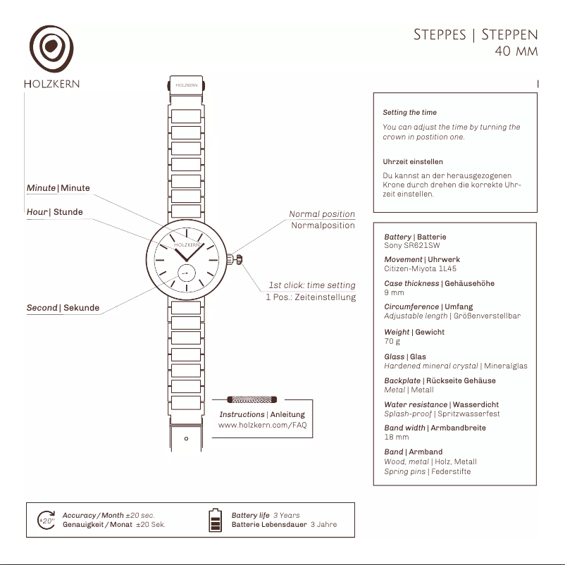 Page 1 of the manual User Manual Holzkern Great Plain