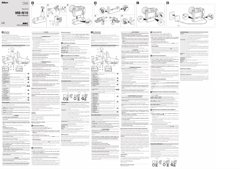 Page 1 of the manual User Manual Nikon MB-N10