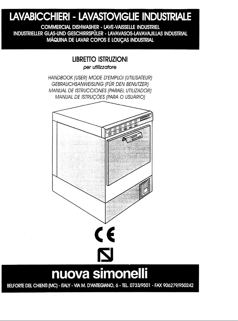 Page 1 of the manual User Manual Nuova Simonelli Kiara 6