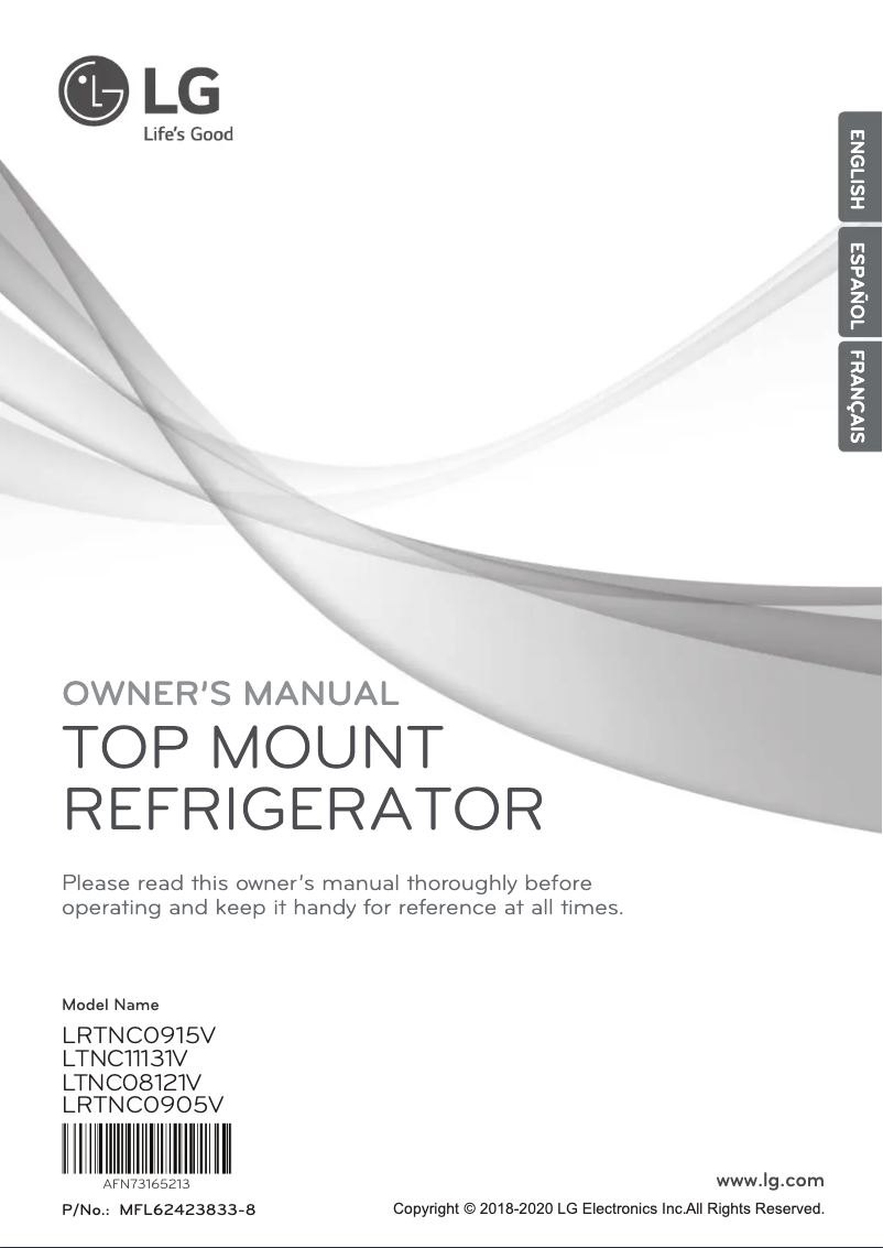 First page image of the manual for LRTNC0915V