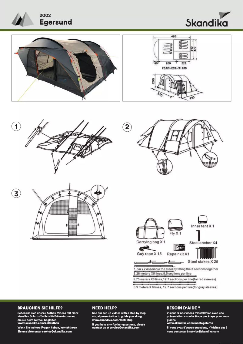 First page image of the manual for Egersund