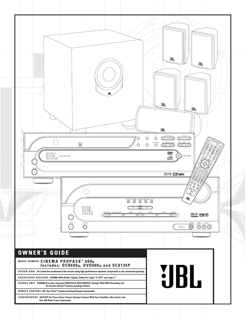 First page image of the manual for DCR 600 II
