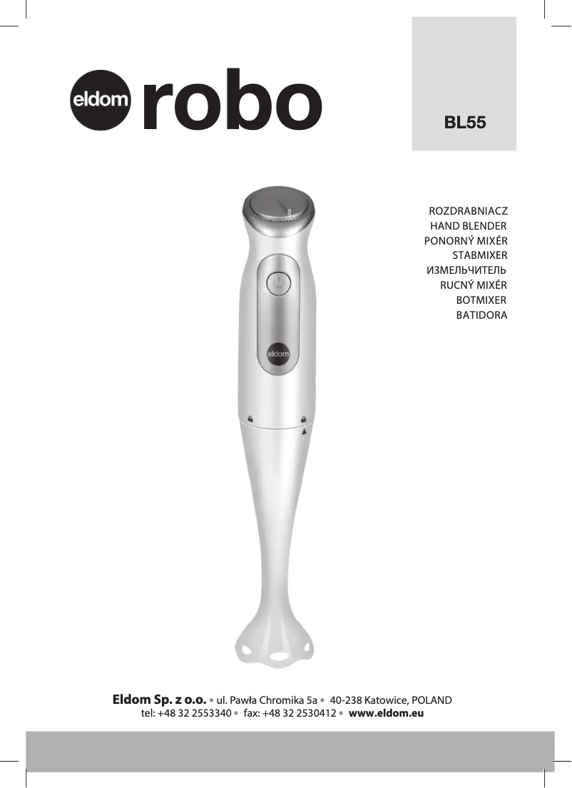 Page 1 of the manual User Manual Eldom Robo BL55