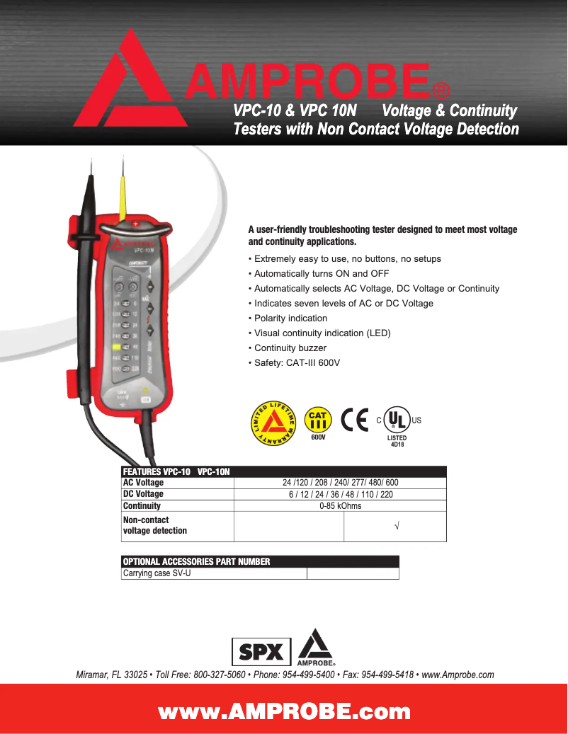 First page image of the manual for VPC-10N