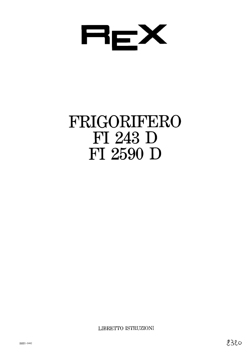 First page image of the manual for FI243D