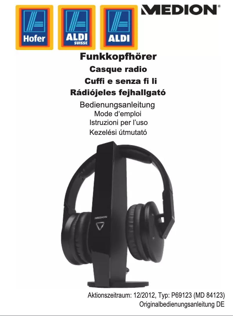 Page 1 of the manual User Manual Medion LIFE P69123 (MD 84123)