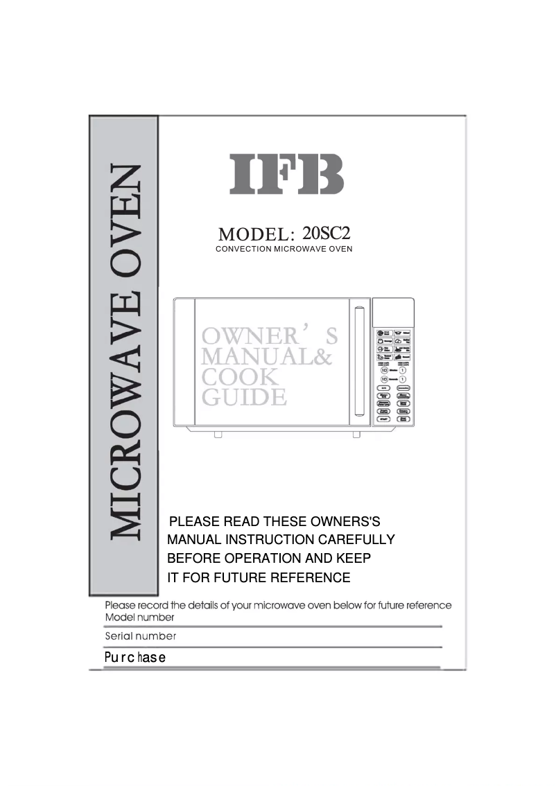 Page 1 of the manual User Manual IFB 20SC2